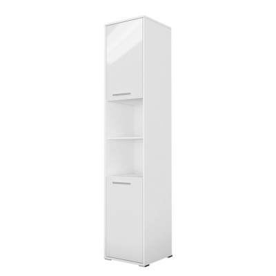 CELENA 3 magas szekrény - 45 cm széles, csillogó fehér