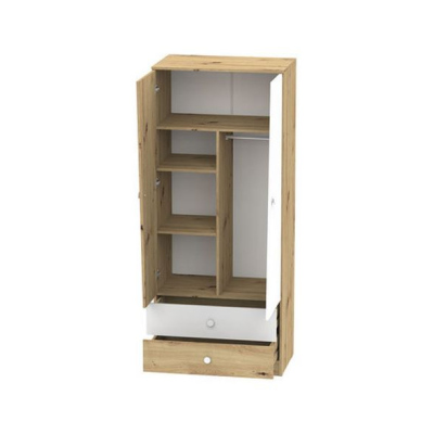 Kombinált gardrób 80 cm CHIMA 1 - artisan tölgy / fehér