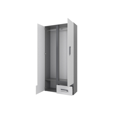 Gardrób 85 cm CHOCHO - antracit / fehér