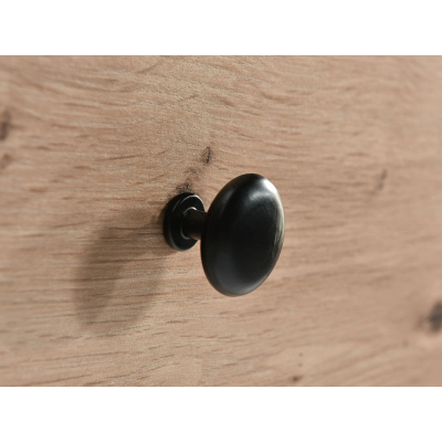 Magas vitrin LED világítással ORURO - artisan tölgy / fekete