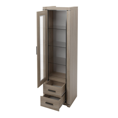 ARIKA magas vitrin - 58 cm, szarvasgomba tölgy