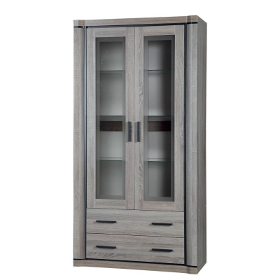 ARIKA magas vitrin - 97 cm, szarvasgomba tölgy