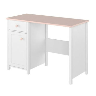 LEGUAN íróasztal - fehér / rózsaszín
