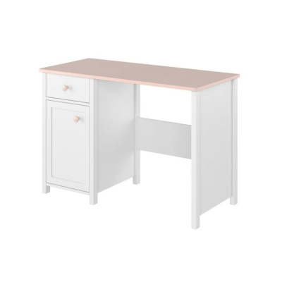 LEGUAN íróasztal - fehér / rózsaszín