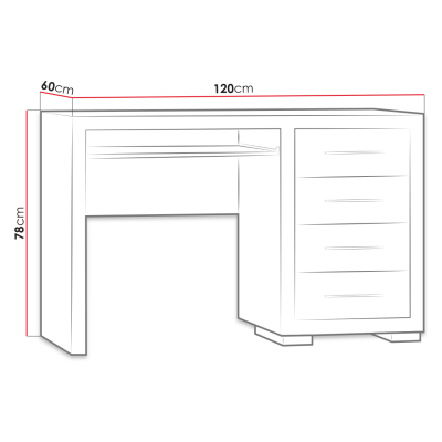 ITUNI 1 PC asztal - santana tölgy