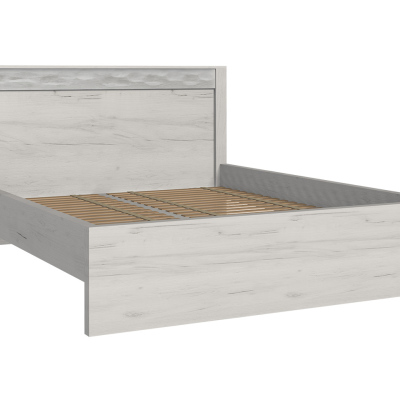 Hálószoba szett ággyal 160x200 CHALAPATA - fehér kraft tölgy