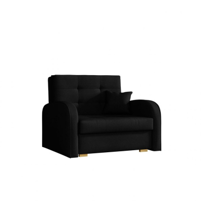BELA GOLD 1 kinyitható fotel tárolóhellyel - fekete