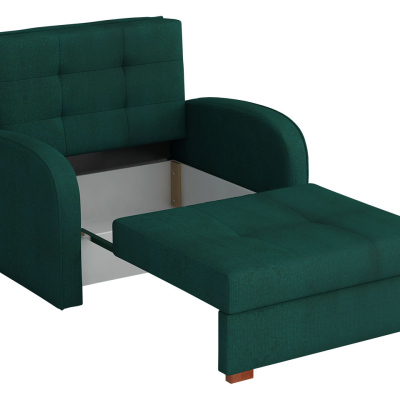 BELA GLAM 1 kinyitható fotelágy tárolóval - bézs barna