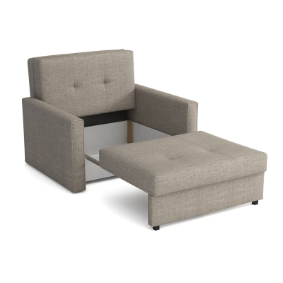 BELA 1 kinyitható fotel tárolóval - szürke / kék