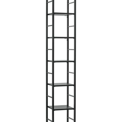 Nappali fal fém elemekkel RIONATA 6 - grafit / fekete