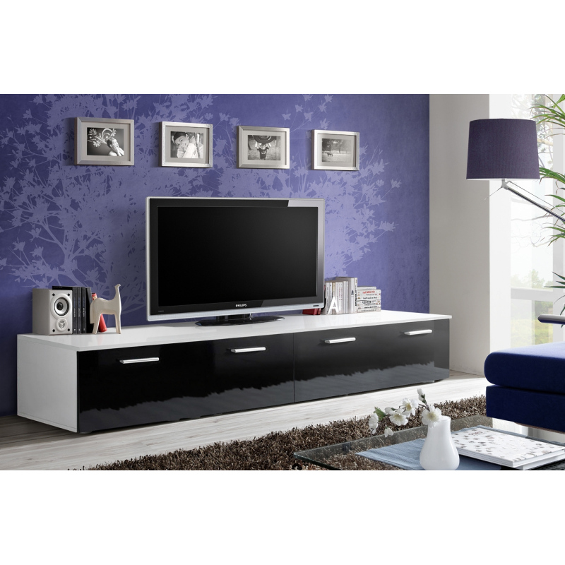 TV-állvány DAN - fehér / fekete