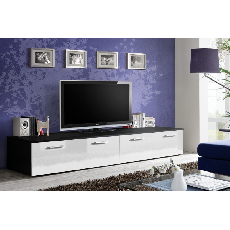 TV-állvány DAN - fekete / fehér