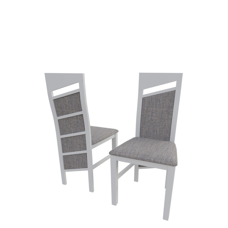 MOVILE 36 kárpitozott konyhai szék - fehér / szürke 2