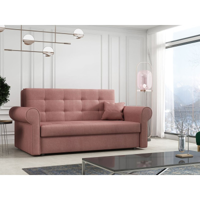 BELA SILVER 3 kinyitható kanapé tárolóval - rózsaszín