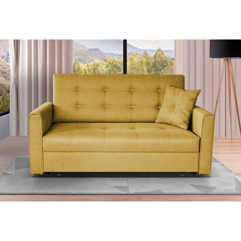 BELA LUX 3 kinyitható kanapé - sárga