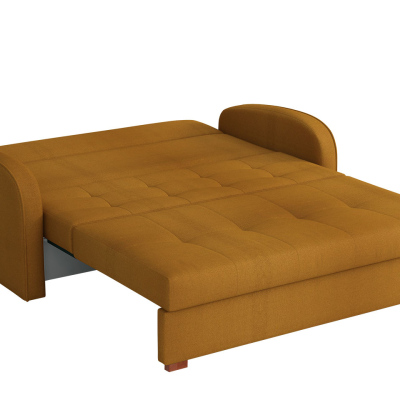 BELA GOLD 3 kinyitható kanapé tárolóval - mustársárga