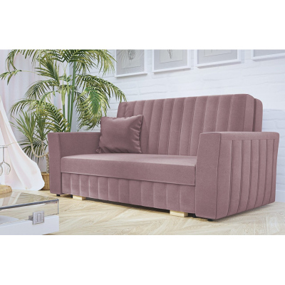 BELA GLAM 3 kinyitható kanapé tárolóval - rózsaszín