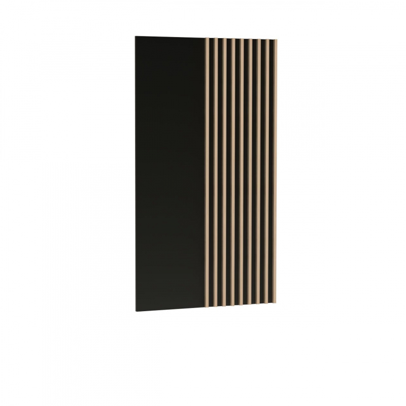 ORURO fali panel 80x138 - fekete / artisan tölgy