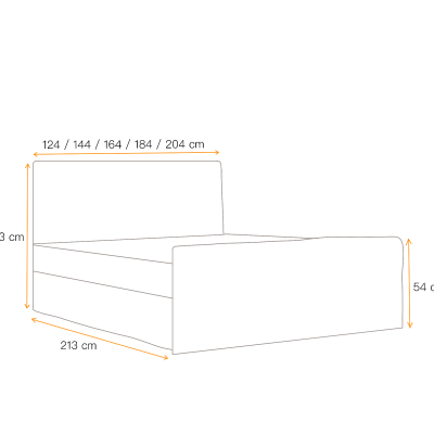 IVANA 1 LUX kárpitozott boxspring ágy - 180x200, szürke + INGYENES topper