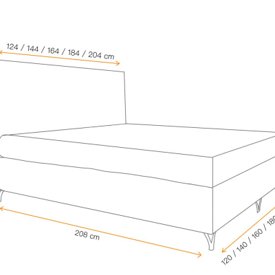 SHANNON boxspring ágy - 180x200, barna 1 + INGYENES topper