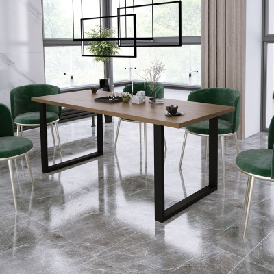 IMPER 2 téglalap alakú étkezőasztal - lancelot tölgy / matt szőnyeg