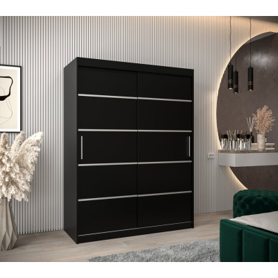 ENNI ruhásszekrény - szélesség 150 cm, fekete