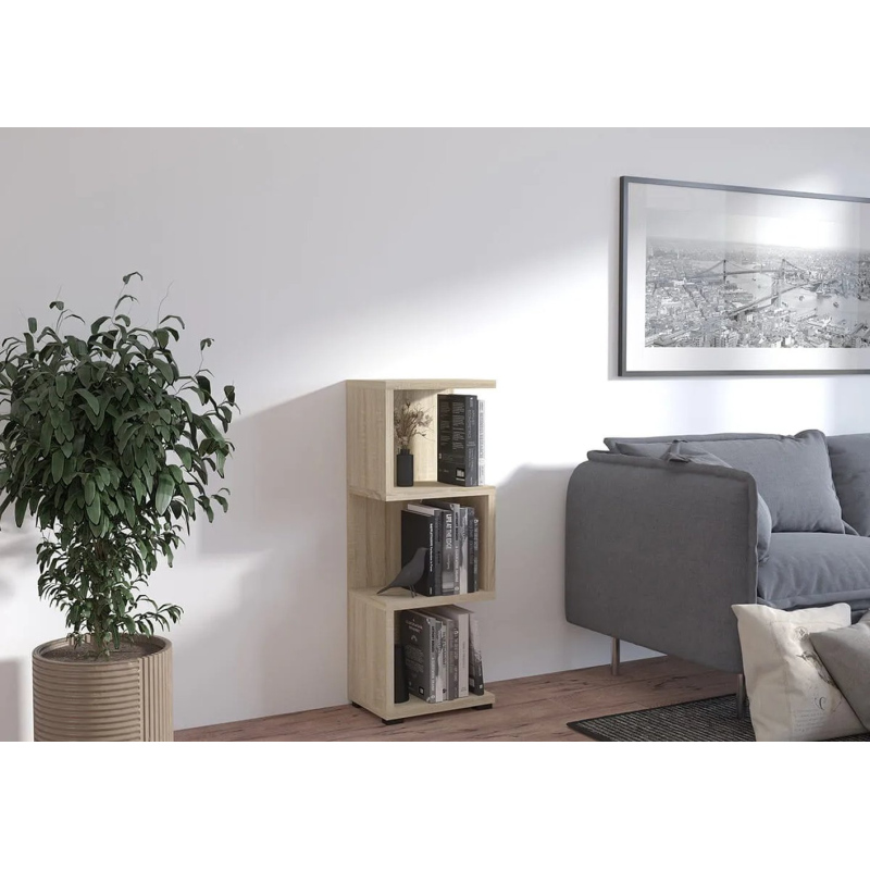 MISHA 2 design könyvespolc - sonoma tölgyfa