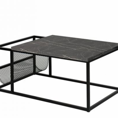 TRANCOSO dohányzóasztal - fekete / sötét márvány