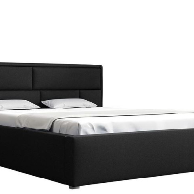 Egyszemélyes ágy léces kerettel 120x200 IVENDORF 2 - fekete