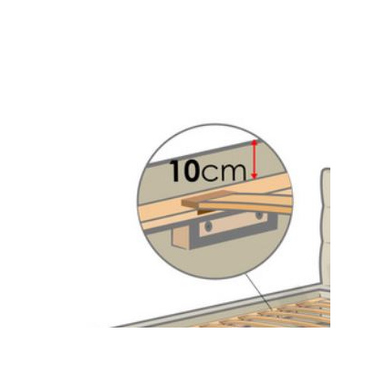 Egyszemélyes ágy léces kerettel 120x200 IVENDORF 2 - sötétkék
