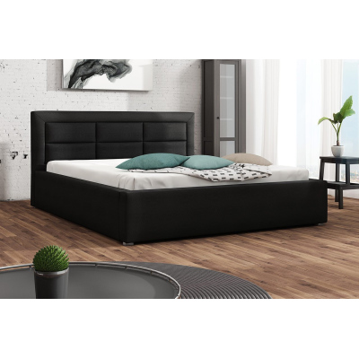Franciaágy rácsos ágyráccsal 160x200 PALIGEN 2 - fekete