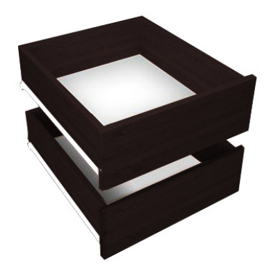 2 fiókos UNI szett szekrényekhez 120-200 cm - fekete