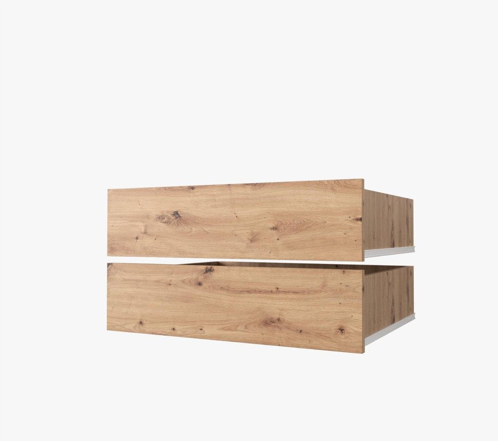 UNI 2 db fiók szett 100 cm széles gardróbszekrényekhez - artisan tölgy