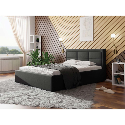 Franciaágy tárolóhellyel és rácsos ágyráccsal 140x200 PALIGEN 2 - szürke 1