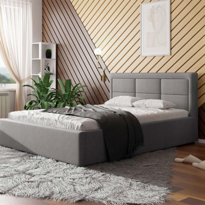 Franciaágy tárolóhellyel és rácsos ágyráccsal 140x200 PALIGEN 2 - szürke 2