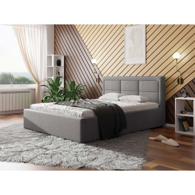 Franciaágy tárolóhellyel és rácsos ágyráccsal 140x200 PALIGEN 2 - szürke 2