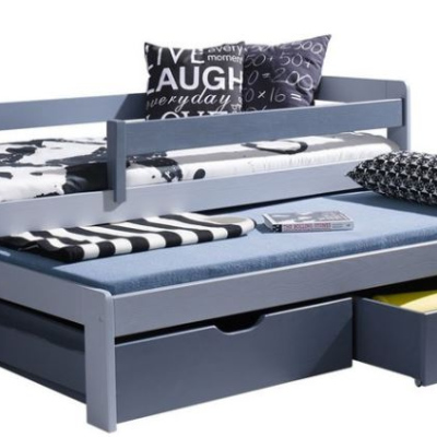 Összecsukható gyerekágy 80x180 GERA - szürke / grafit