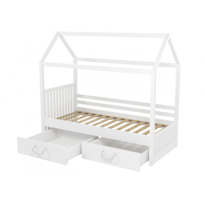 Gyerekágy ház 80x180 NEBRA - fehér