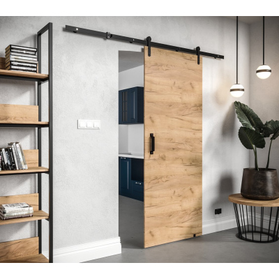 Tolóajtó LEONTINA 1 szerelvényekkel - 90 cm, craft tölgy