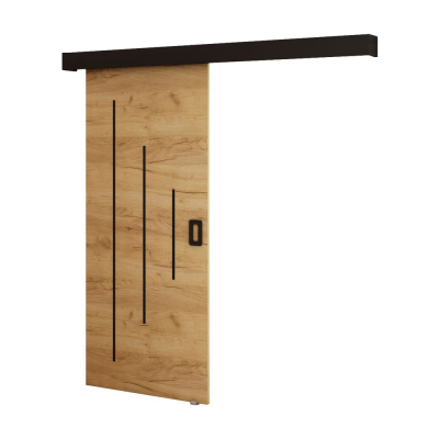 BORISA tolóajtó 6 - 90 cm, kézműves tölgyfa