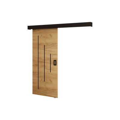BORISA tolóajtó 6 - 90 cm, kézműves tölgyfa
