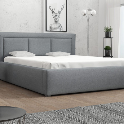 Franciaágy léces kerettel 160x200 GOSTORF 3 - világosszürke