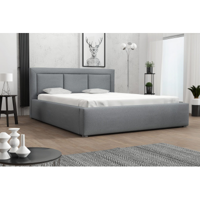 Franciaágy léces kerettel 160x200 GOSTORF 3 - világosszürke