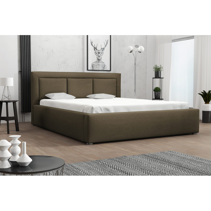 Franciaágy léces kerettel 160x200 GOSTORF 3 - barna