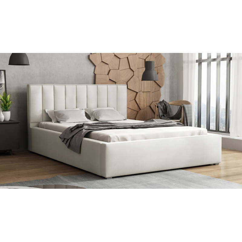 Franciaágy léces kerettel 180x200 TARNEWITZ 2 - krémszínű