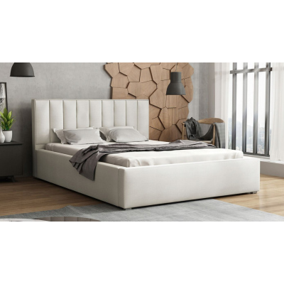 Franciaágy léces kerettel 180x200 TARNEWITZ 2 - krémszínű