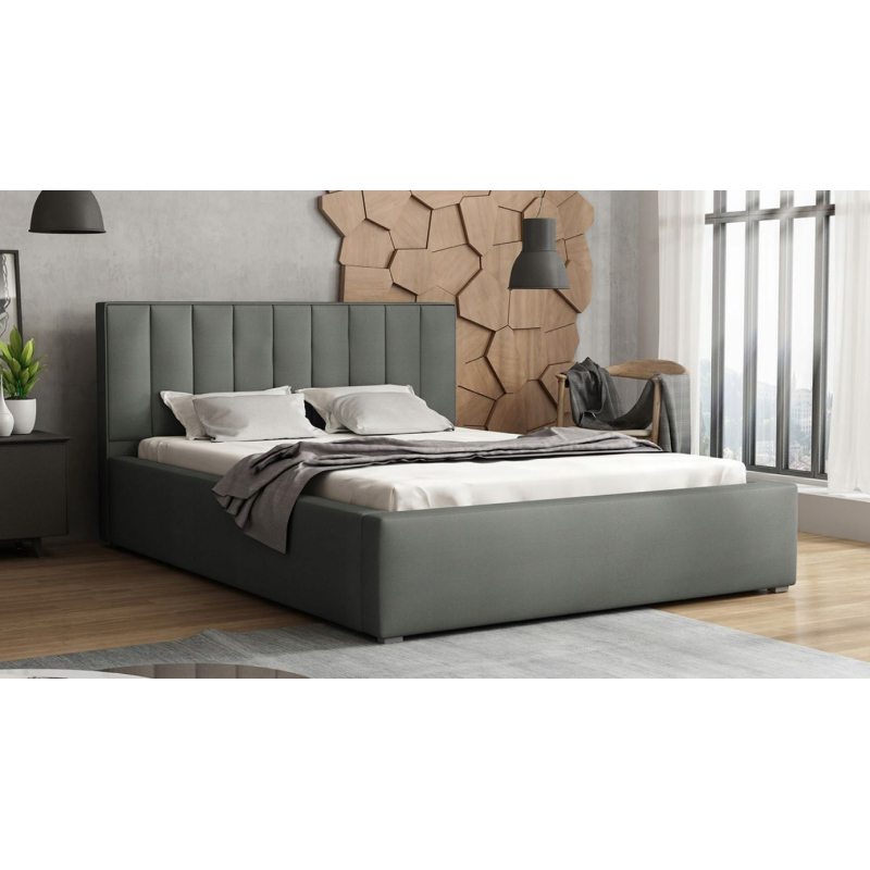 Franciaágy léces kerettel 140x200 TARNEWITZ 2 - szürke 1