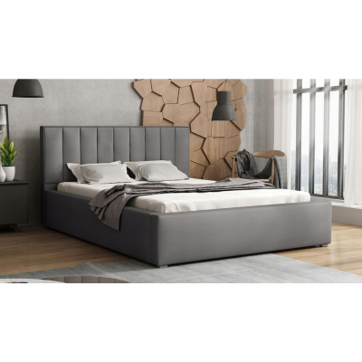 Franciaágy léces kerettel 140x200 TARNEWITZ 2 - szürke 2