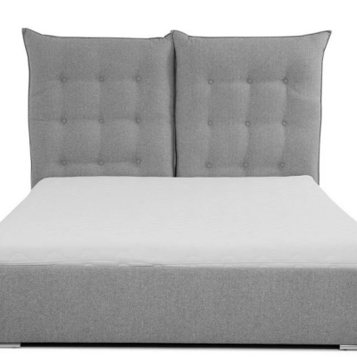 Kárpitozott ágy lehajtható fejtámlával és léces ágykerettel 180x200 DASSOW - kék