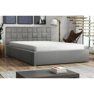 Kárpitozott egyszemélyes ágy léces ágyráccsal 120x200 WARNOW 2 - világosszürke